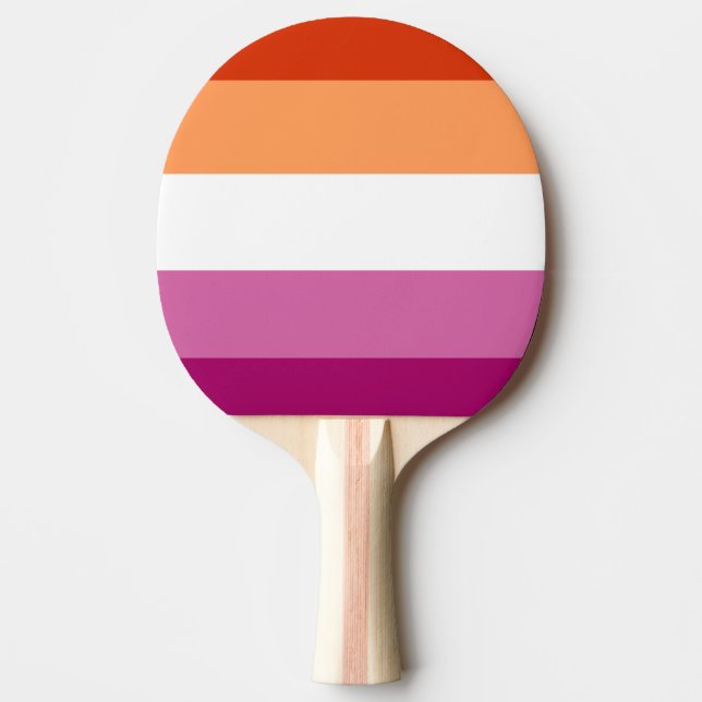 Raquette De Ping Pong Drapeau lesbien (Devant)