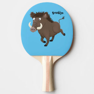 Raquette De Ping Pong Drôle dessin humoristique de rasoir de sanglier