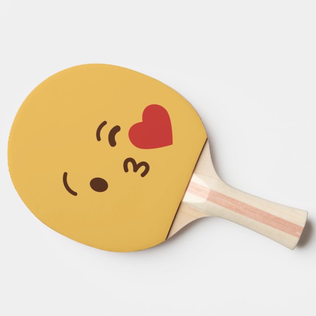 Raquette De Ping Pong Drôle. Emoji. Émoticône. (Côté)