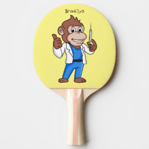 Raquette De Ping Pong Drôle orangoutan dessinateur docteur