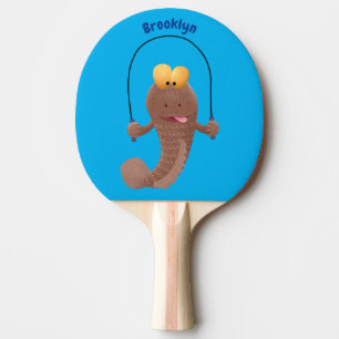 Raquette De Ping Pong Drôle sauter boudskipper poisson dessin animé
