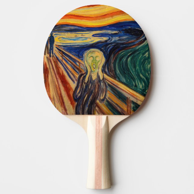Raquette De Ping Pong Edvard Munch - Le cri 1910 (Devant)