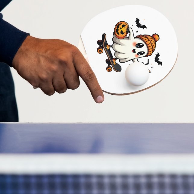 Raquette De Ping Pong Éffrayant Halloween Patinage Citrouille Fantôme ép (Insitu)