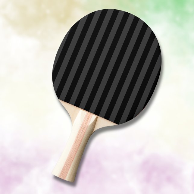 Raquette De Ping Pong Elagnat Black & Smoky Black Vertical Stripes (Créateur téléchargé)