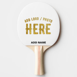 RAQUETTE DE PING PONG ÉLÉGANT BLANC PERSONNALISABLE MODERNE MARQUE VÉRIF