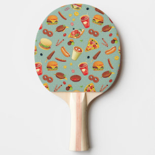 Raquette De Ping Pong Élégant Motif de restauration rapide