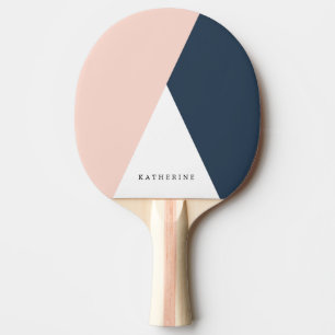 Raquette De Ping Pong Élégant rougissent les triangles géométriques 