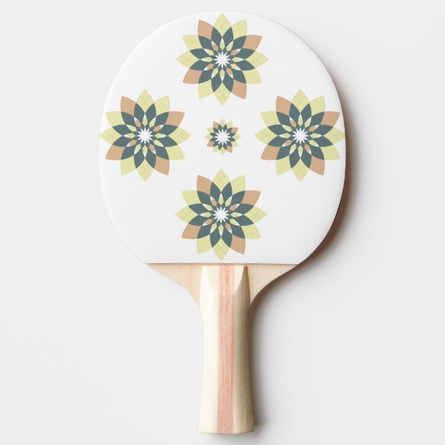 Raquette De Ping Pong Élégante Étoile géométrique moderne éclate (Devant)
