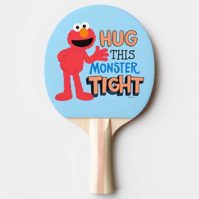 Raquette De Ping Pong Elmo | Enserrez ce monstre serré (Devant)