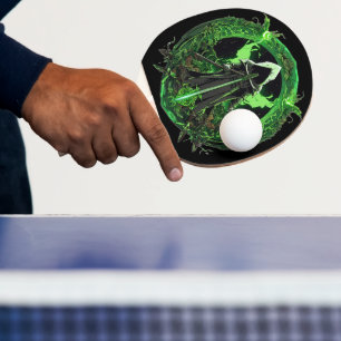 Raquette De Ping Pong Emblème de faucheuse en vert6