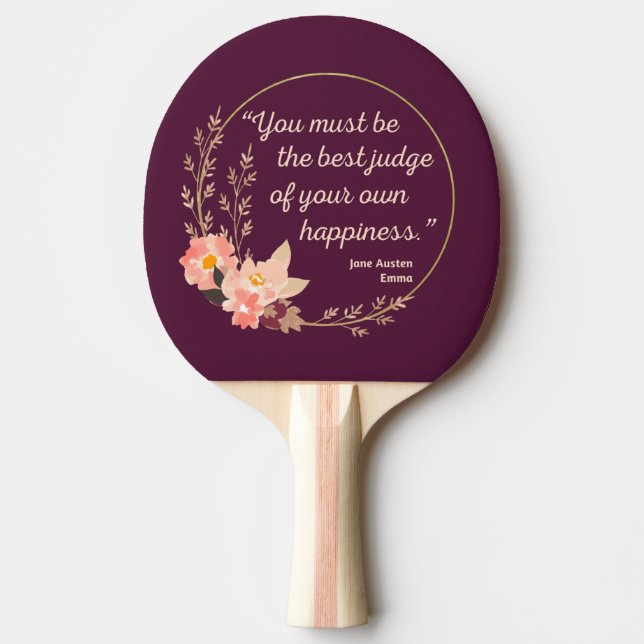 Raquette De Ping Pong Emma De Jane Austen Citation I - Style Cute (Devant)