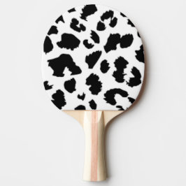 RAQUETTE DE PING PONG EMPREINTE DE LÉOPARD NOIR