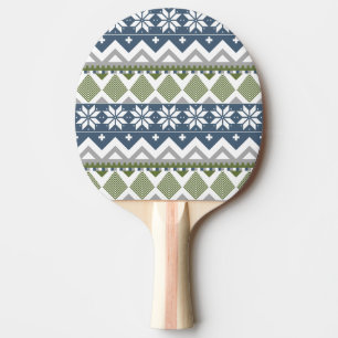 Raquette de ping pong en pull d'hiver