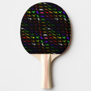 Raquette De Ping Pong Enfants cool arc-en-ciel coloré mignon dinosaure