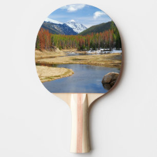 Raquette De Ping Pong Enroulement le fleuve Colorado avec des montagnes