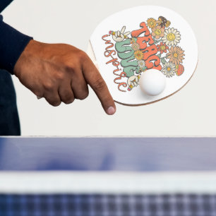 Raquette De Ping Pong Enseigner Amour Inspirer Rétro Rentree Scolaire