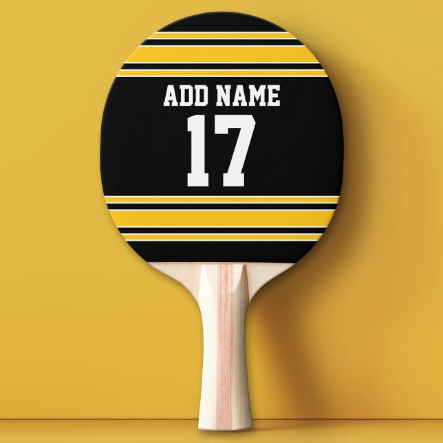 Raquette De Ping Pong Équipe Jersey avec nom et numéro personnalisés (Custom Ping Pong Paddle - Team or College colors Sports Jersey)