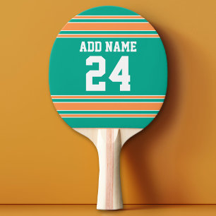 Raquette De Ping Pong Équipe Jersey avec nom et numéro personnalisés