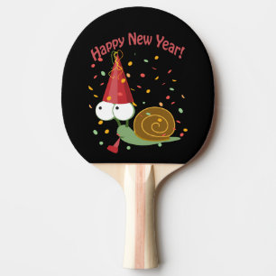 Raquette De Ping Pong Escargot de bonne année