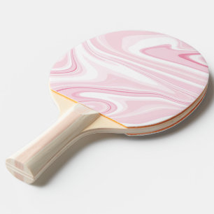 Raquette De Ping Pong Esthétique Retro Liquid Swirl Peinture rose