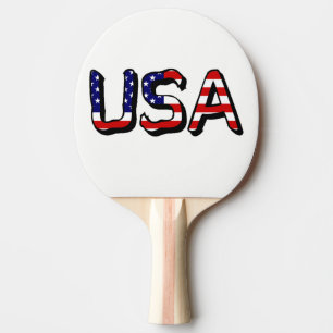 Raquette De Ping Pong États-Unis Drapeau et superposition Pcn