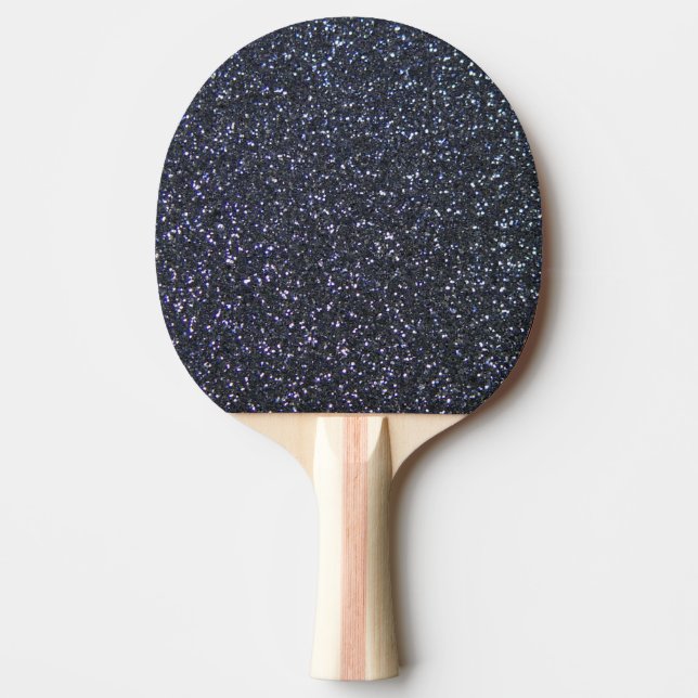Raquette De Ping Pong Étincelle de Parties scintillant noire chic (Devant)