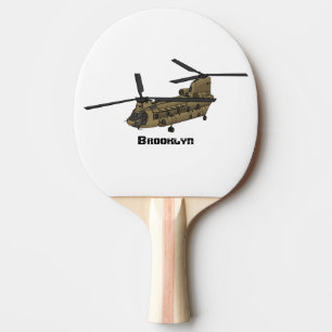 Raquette De Ping Pong Exemple d'hélicoptère militaire Chinook