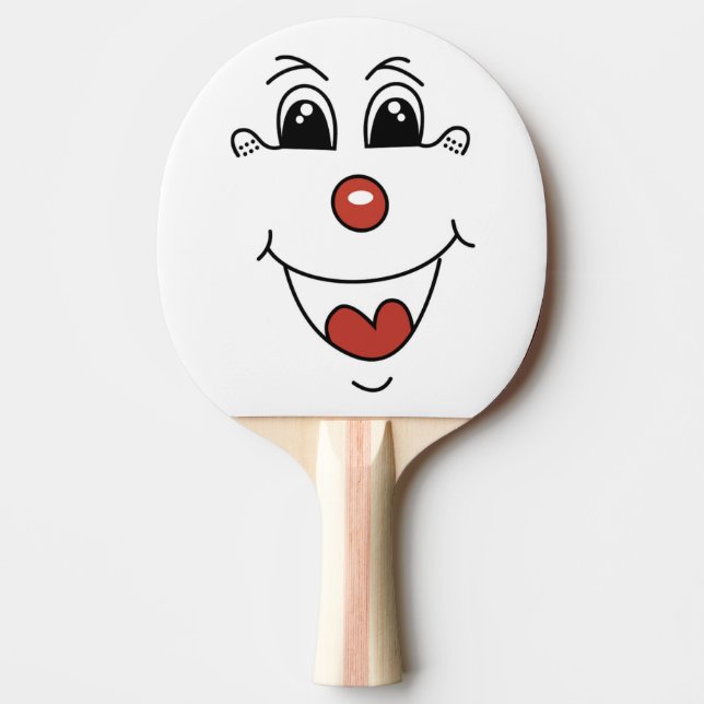 RAQUETTE DE PING PONG FACE DE CLOWN (Devant)