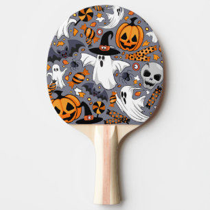 Raquette De Ping Pong Fantômes Monstres mignons Éffrayants et Déplaisant