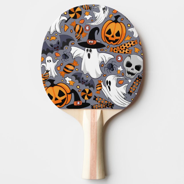 Raquette De Ping Pong Fantômes Monstres mignons Éffrayants et Déplaisant (Devant)