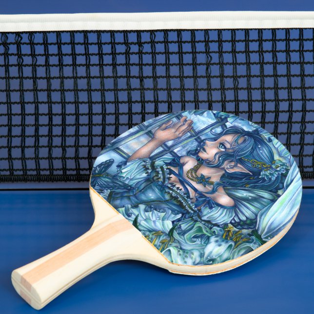Raquette De Ping Pong Fée de givre vue d'un hiver saphir (Insitu)