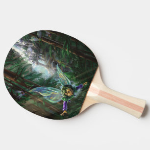 Raquette De Ping Pong Fées de la forêt et château de la cascade