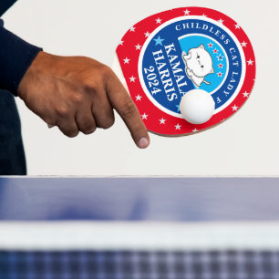 Raquette De Ping Pong Femme avec des Chats sans Enfants pour Kamala Harr