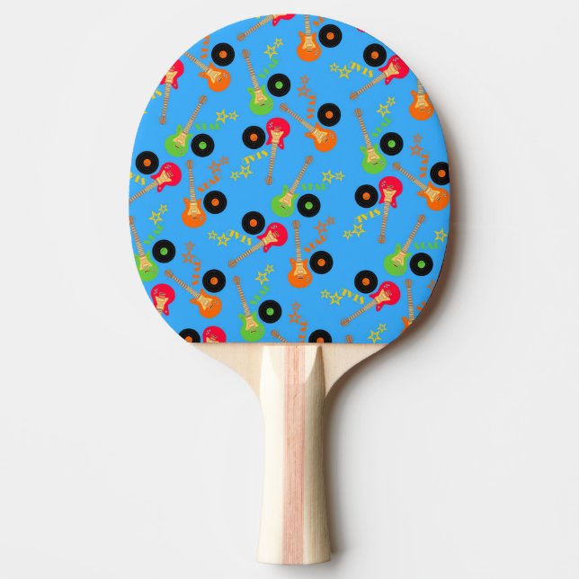 Raquette De Ping Pong Fête d'anniversaire rock star (Devant)