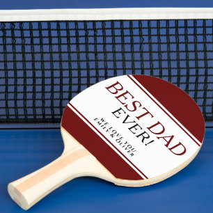 Raquette De Ping Pong Fête du Père Noir Rouge