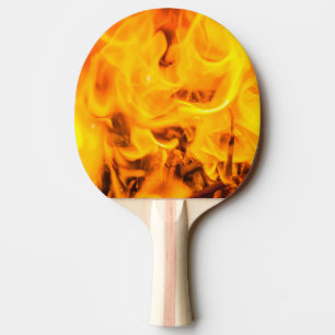 Raquette De Ping Pong Feu et flammes