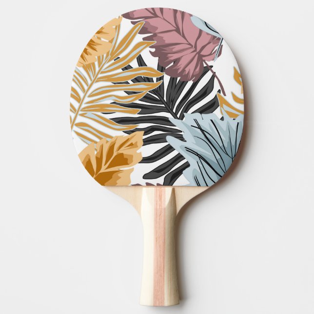 Raquette De Ping Pong Feuilles de palmiers, tropical, botanique, jungle, (Devant)