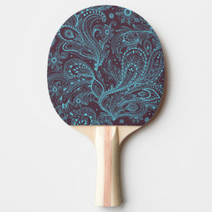 Raquette De Ping Pong Feuilles décoratifs : Arrière - plan Motif sans co