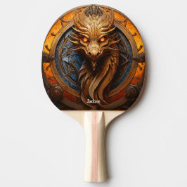 Raquette De Ping Pong Fierce Orange Dragon Personalized