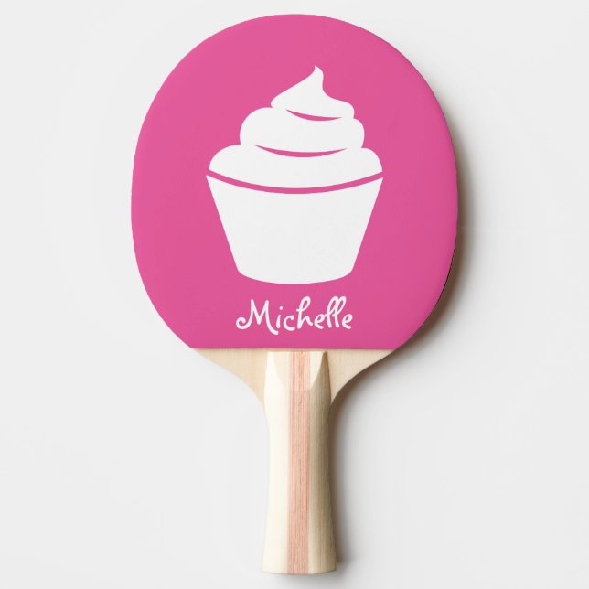 Raquette De Ping Pong Fille rose cupcake table ping-pong paddle (Devant)