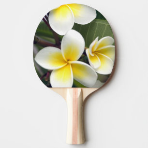 Raquette De Ping Pong Fleur de frangipanier Îles Cook