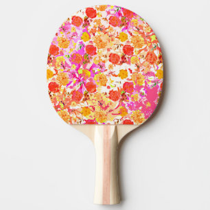Raquette De Ping Pong Fleurs mignonnes motif