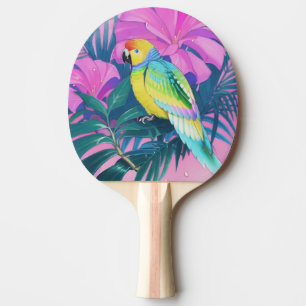 Raquette De Ping Pong Floral/hawaïen/tropical/perroquet