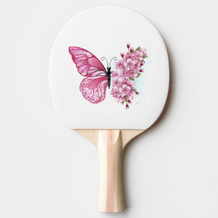 Raquette De Ping Pong Flower Butterfly