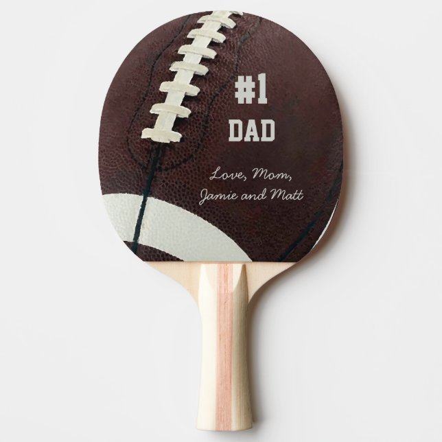 Raquette De Ping Pong Football personnalisé #1 Papa (Devant)