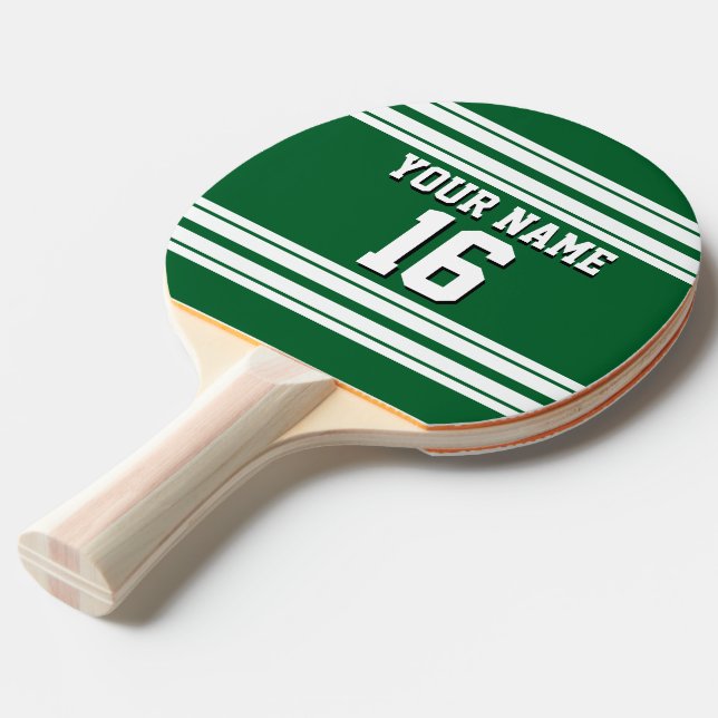 Raquette De Ping Pong Forest Green White Team (Devant Angle)