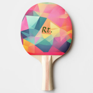 Raquette De Ping Pong Formes géométriques abstraites colorées ajouter un