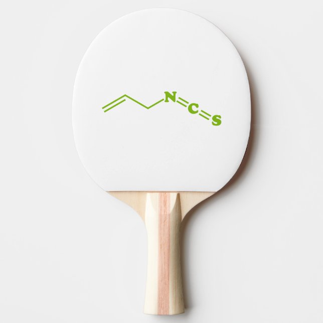 Raquette De Ping Pong Formule moléculaire de l'isothiocyanate de Wasabi  (Devant)