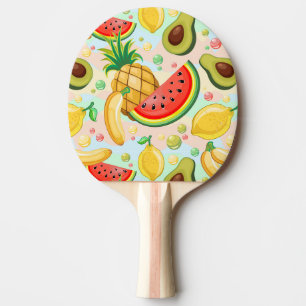 Raquette De Ping Pong Fruits d'été frais Motif