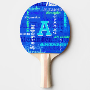 Raquette De Ping Pong Fun Personnalisé et Monogramme